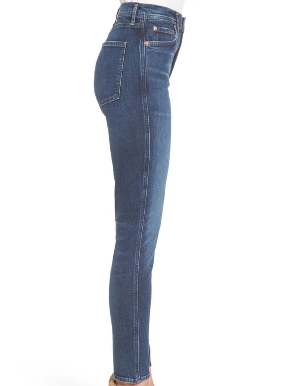 AGOLDE Roxanne Super High Rise Skinny Jeans Blue Wash Size 27 Style A051